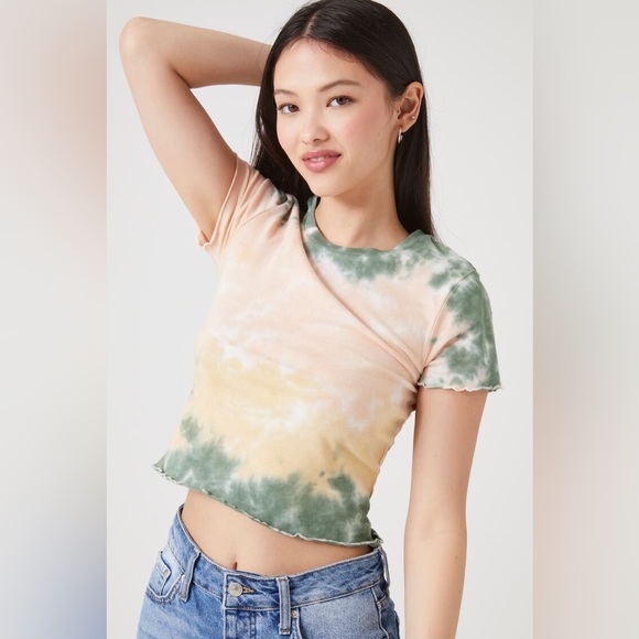 Forever 21 Cropped Tie-Dye Baby Tee - Picture 2 of 3